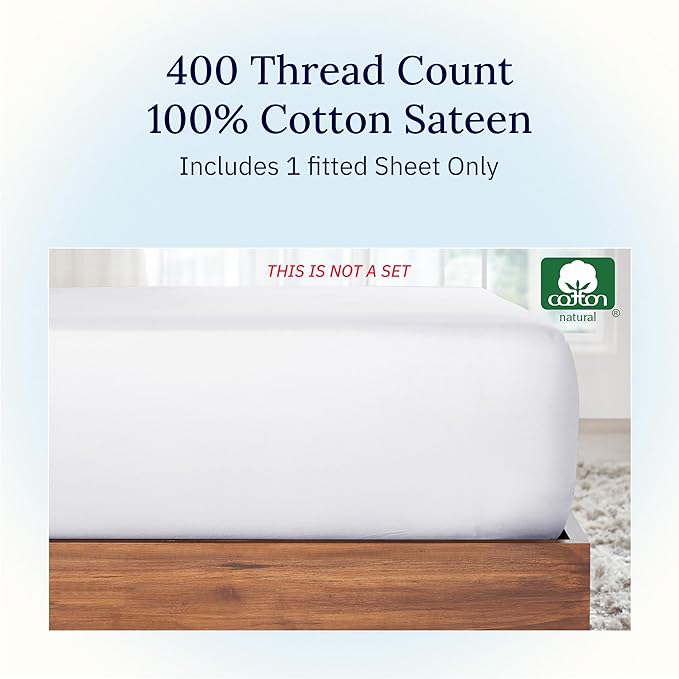 100% Cotton Fitted Sheet - Twin XL