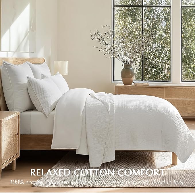 100% Cotton Quilt Set - King - 3 Piece