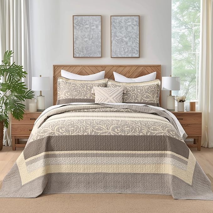 100% Cotton Bedding Set - Queen - 3 Piece