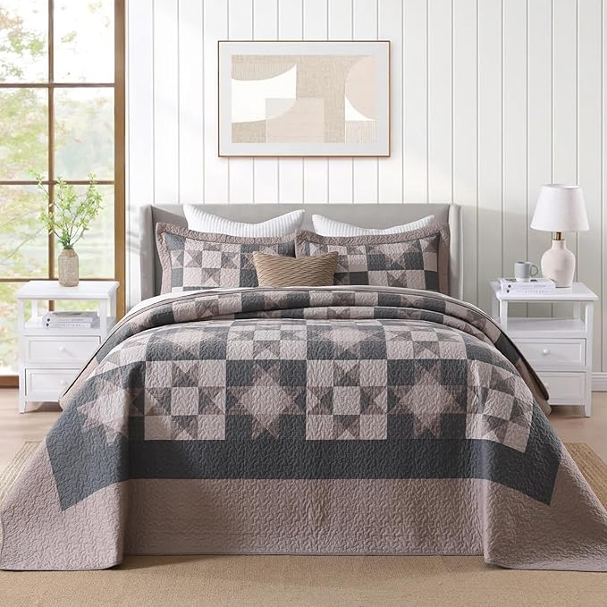 100% Cotton Bedding Set - King - 3 Piece