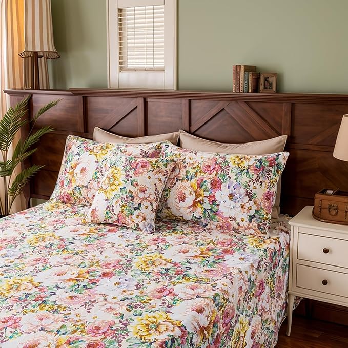 100% Cotton Bed Sheet Set - Twin - 4 Piece