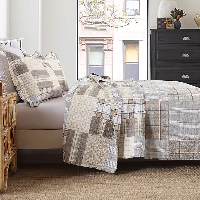 100% Cotton Quilt Set - King - 3 Piece