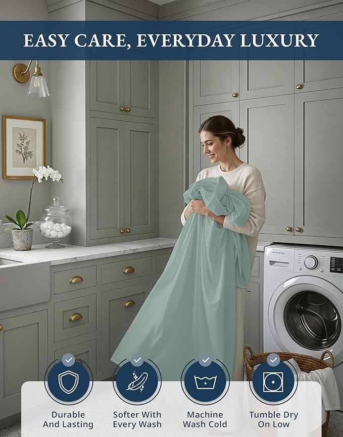 Linen Cooling Bed Sheet Set - Queen - 15 in Deep Pocket