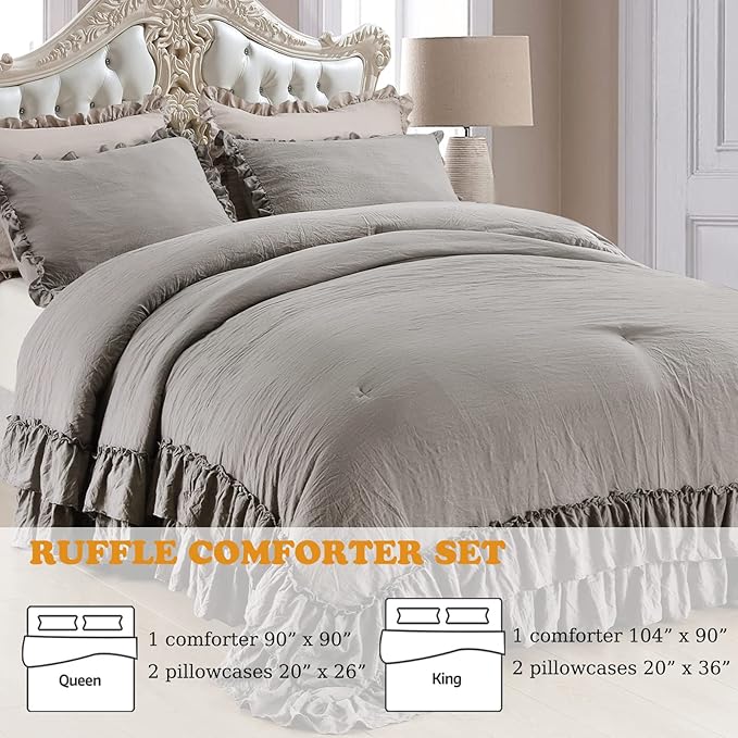 Microfiber Comforter Set - Queen - 3 Piece