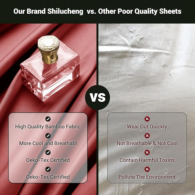 Bamboo Cooling Bed Sheet Set - King - 4 Piece
