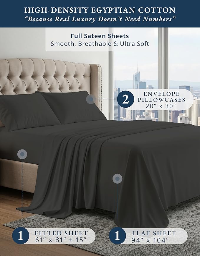 Linen Cooling Bed Sheet Set - Full
