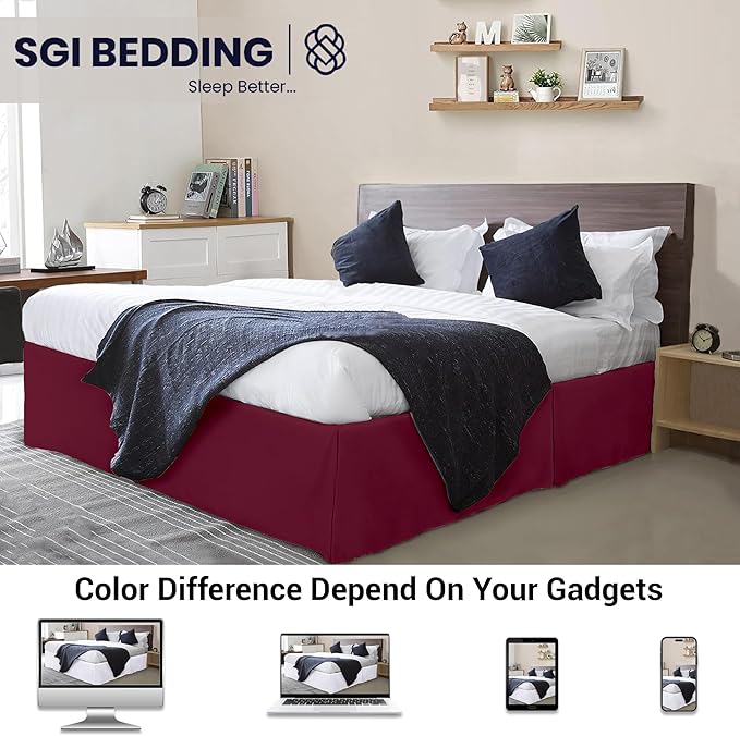 Microfiber Bed Skirt - King - 9 in Drop