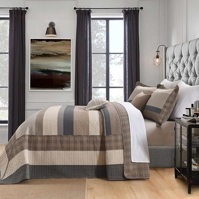 100% Cotton Bedding Set - California King - 3 Piece