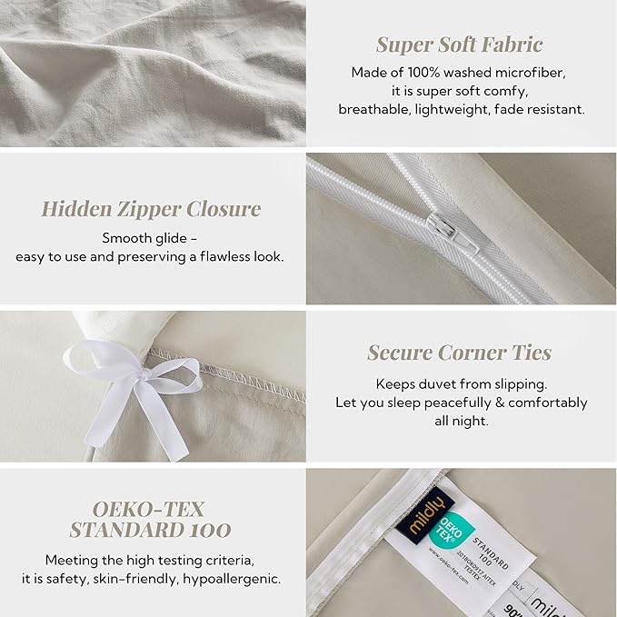 Linen Duvet Cover Set - 3 Piece