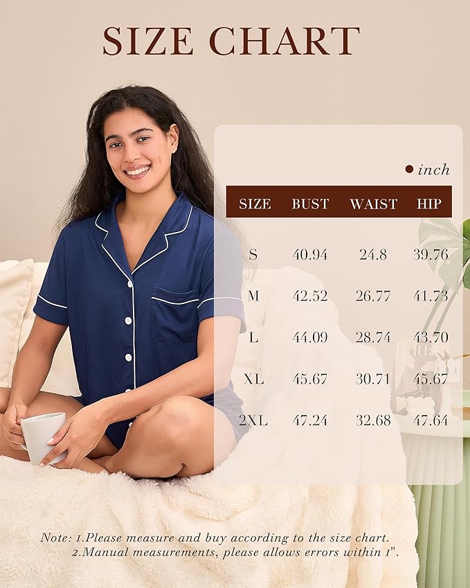 Women's Bamboo Shorts Pajama Set - 2 Piece