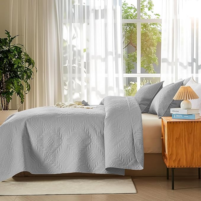 Microfiber Quilt Set - King - 3 Piece