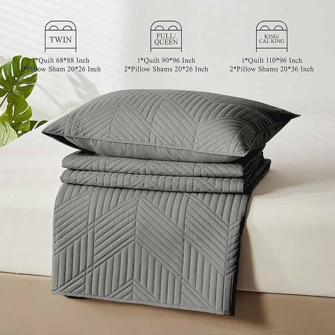 Microfiber Quilt Set - Twin