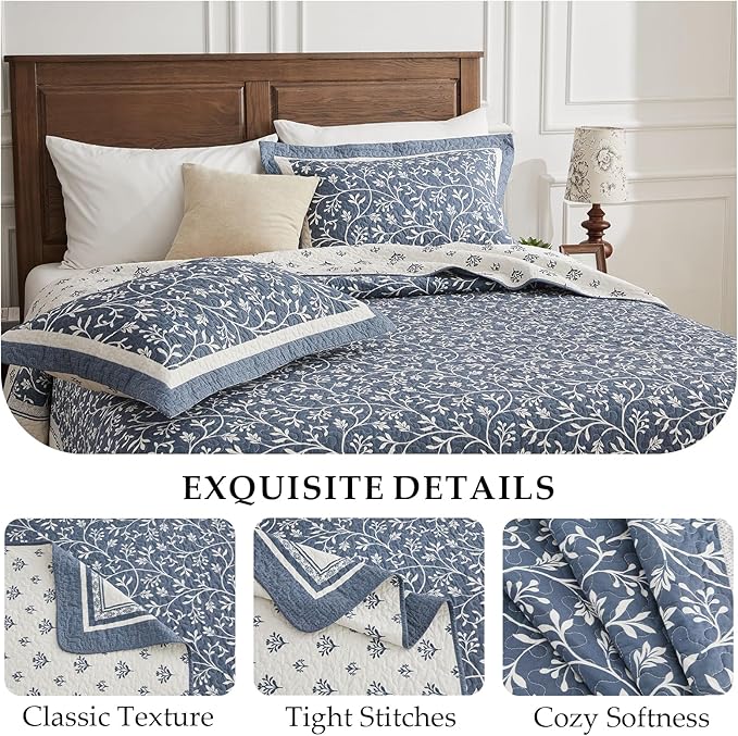 100% Cotton Bedding Set - California King - 3 Piece