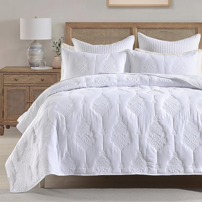 Microfiber Quilt Set - Queen - 3 Piece