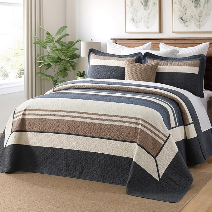 100% Cotton Bedding Set - California King - 3 Piece