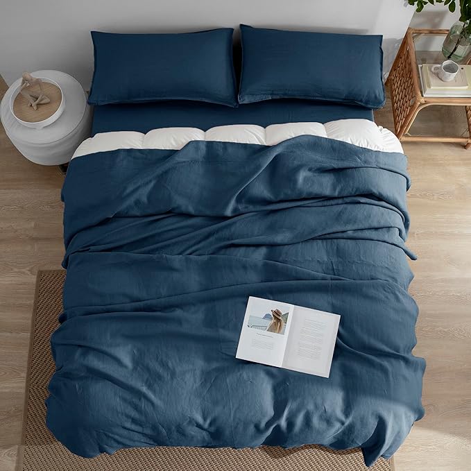 Linen Bed Sheet Set - Full - 4 Piece