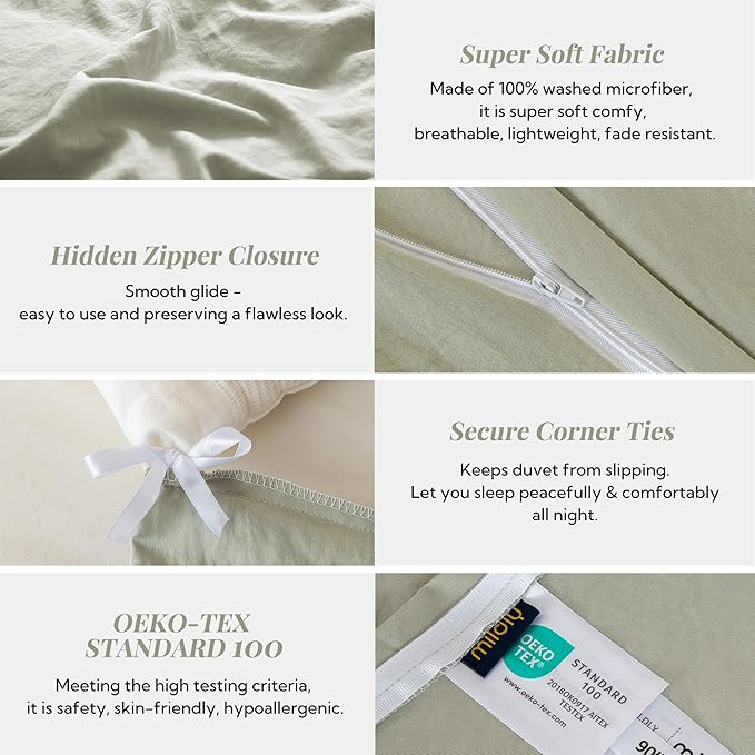 Microfiber Duvet Cover Set - 3 Piece
