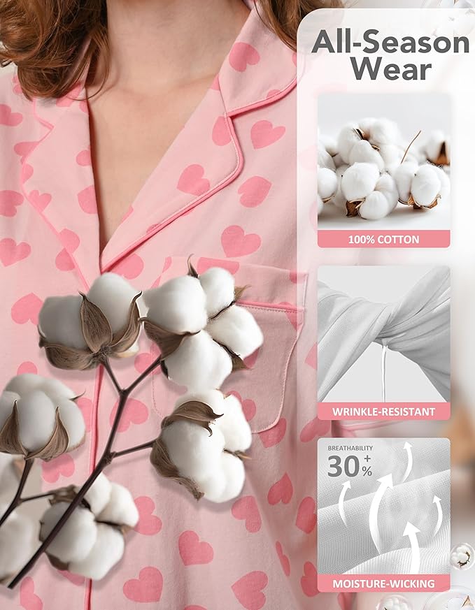 Women's 100% Cotton Pajama Set - 2 Piece