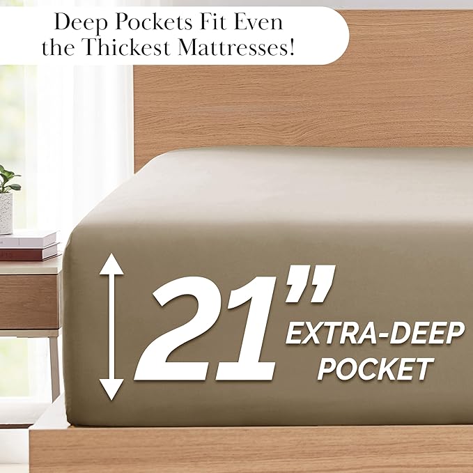 Microfiber Bed Sheet Set - Twin XL - 4 Piece