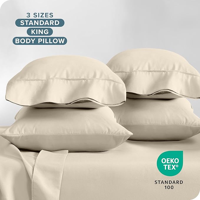 Microfiber Cooling Pillowcase Set - Queen - 4 Pack - 4 Piece