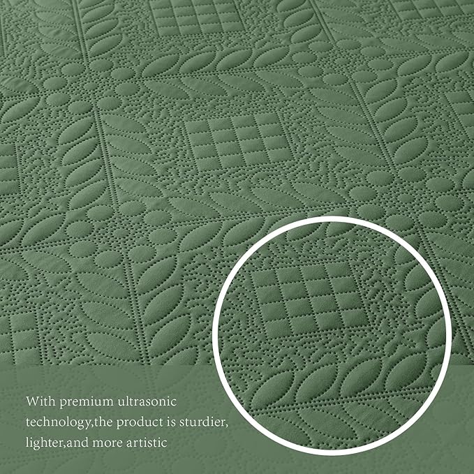 Microfiber Quilt Set - Queen - 3 Piece
