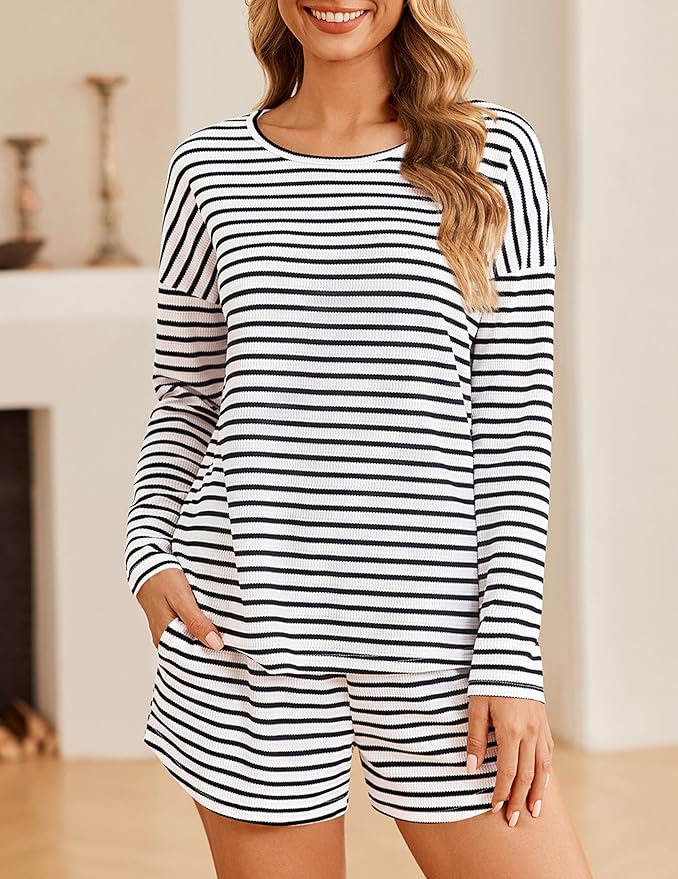 Shorts Pajama Set - Long Sleeve - 2 Piece