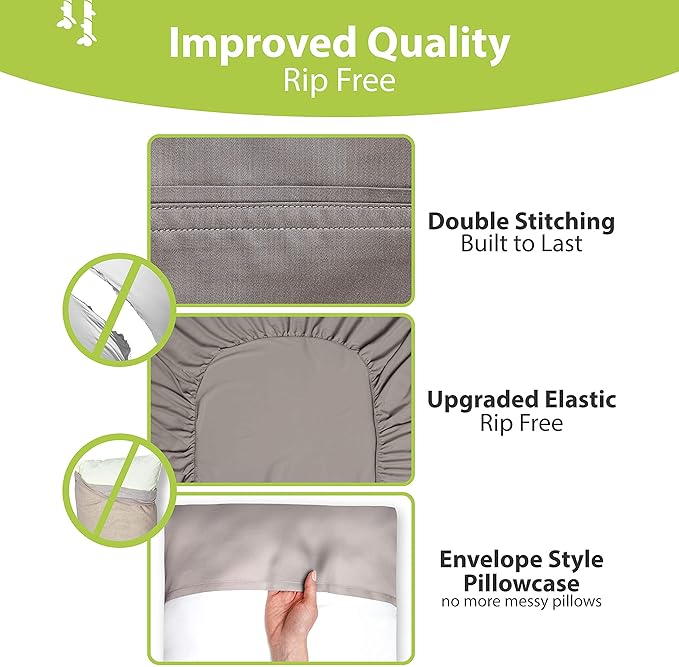 Bamboo Cooling Bed Sheet Set - King - 4 Piece