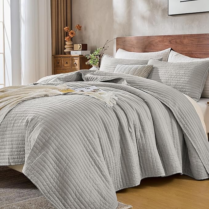 Microfiber Quilt Set - Queen
