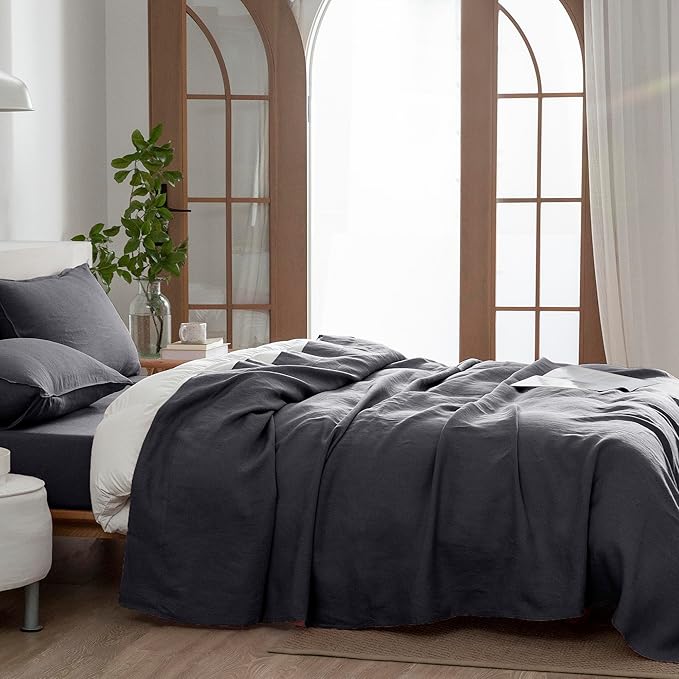 Linen Bed Sheet Set - Twin - 3 Piece