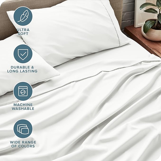 Microfiber Bed Sheet Set - Full - 4 Piece