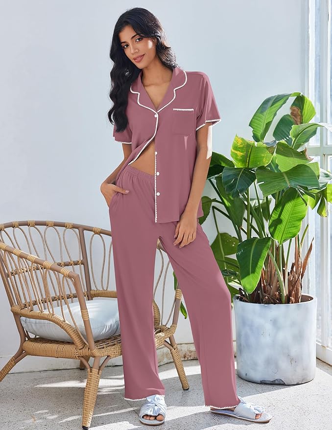 Women's Pajama Set - Short Sleeve - 2 Piece