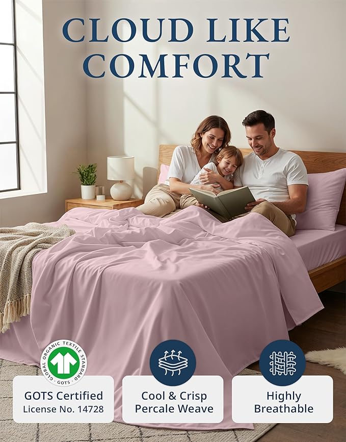 Linen Bed Sheet Set - Queen - 15 in Deep Pocket - 4 Piece