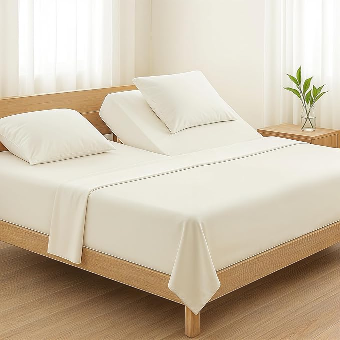 Linen Cooling Bed Sheet Set - Split King - 5 Piece