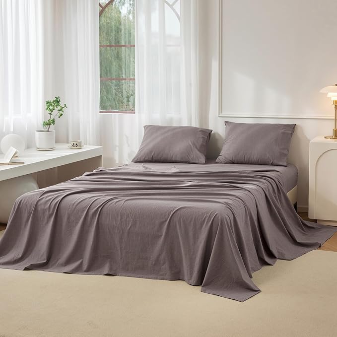 Linen Bed Sheet Set - Twin - 3 Piece