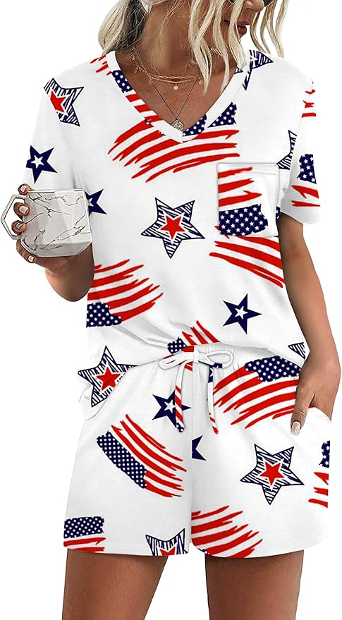 Women's Pajama Set - Short Sleeve - 2 Piece