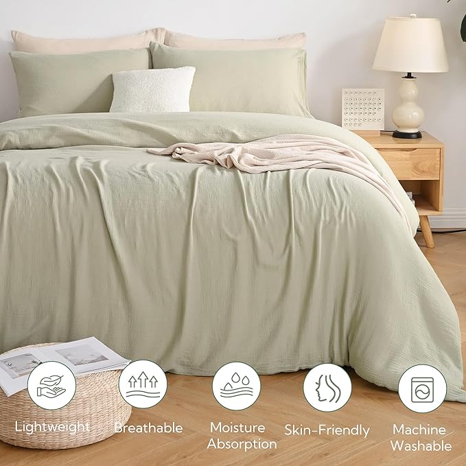 Linen Duvet Cover Set - Full - 3 Piece