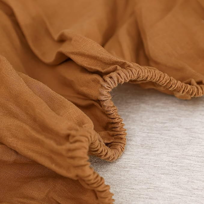 Linen Bed Sheet Set - King - 6 Piece