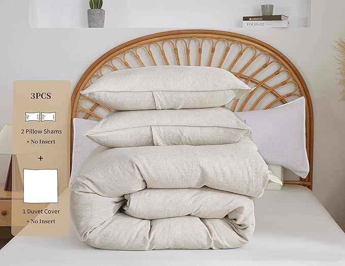 Linen Duvet Cover Set - King - 3 Piece