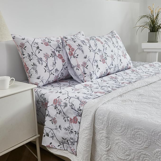 Bed Sheet Set - Full - 17.7 in Deep Pocket - 4 Piece