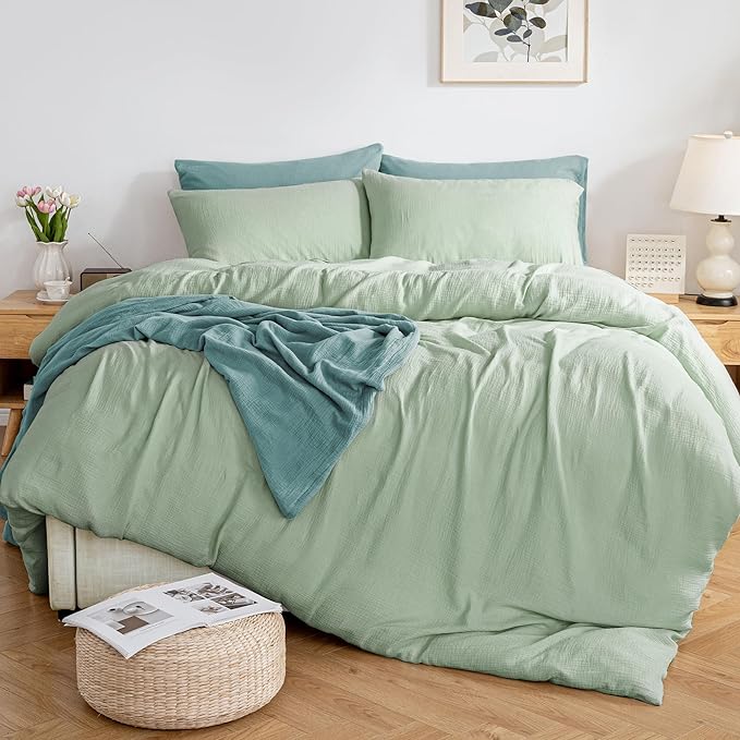 Linen Duvet Cover Set - California King - 3 Piece