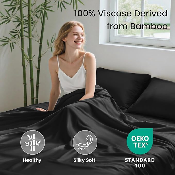 Bamboo Cooling Bed Sheet Set - California King - 4 Piece