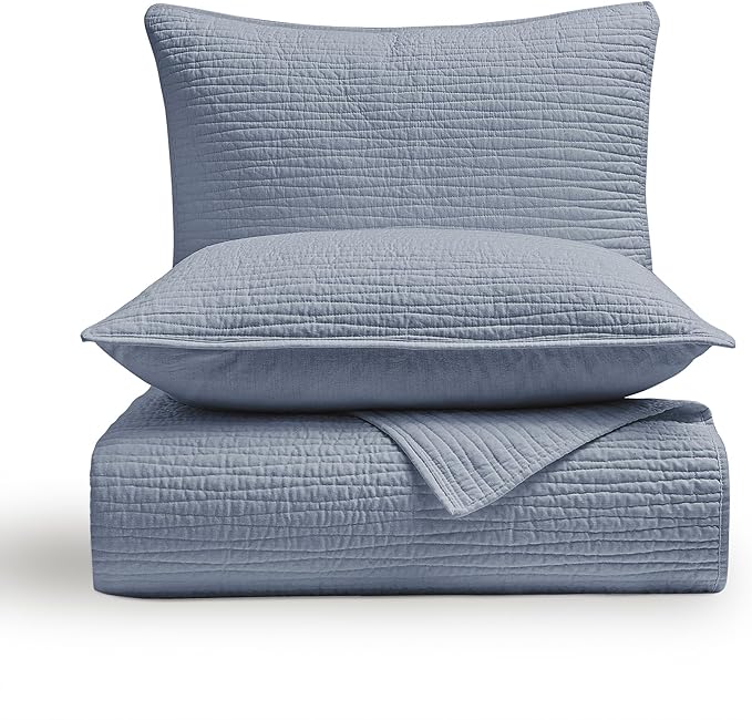 100% Cotton Hypoallergenic Quilt Set - Queen