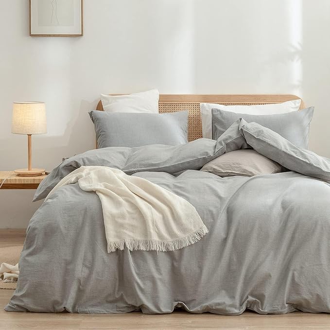 Linen Duvet Cover Set - King - 3 Piece
