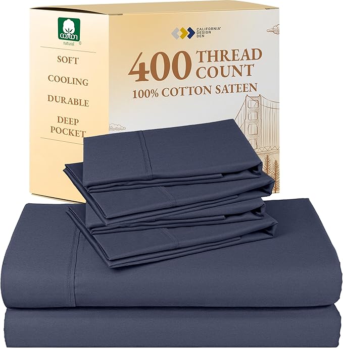 100% Cotton Bed Sheet Set - Queen - 6 Piece