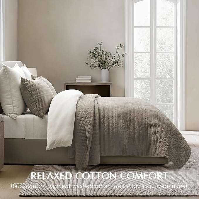 100% Cotton Quilt Set - King - 3 Piece