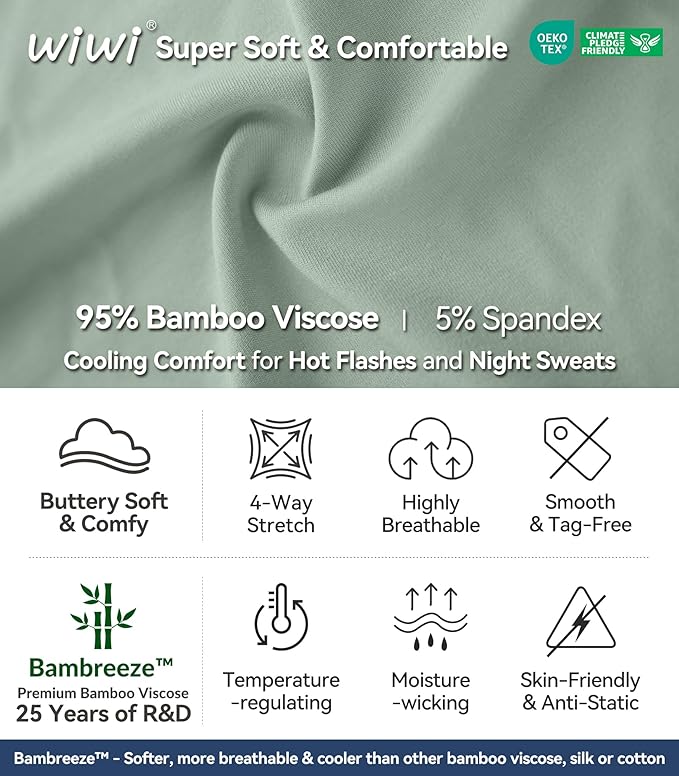 Women's Bamboo Cooling Pajama Set - Short Sleeve - 2 Piece
