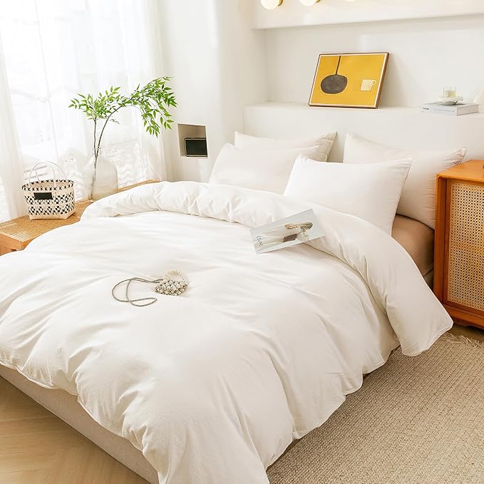 Linen Duvet Cover Set - King - 3 Piece
