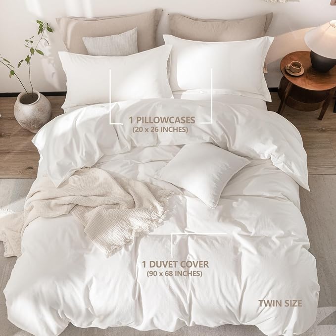 Linen Duvet Cover Set - Twin
