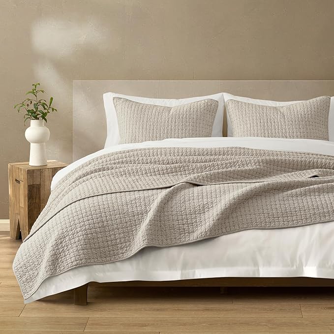 100% Cotton Hypoallergenic Quilt Set - Queen
