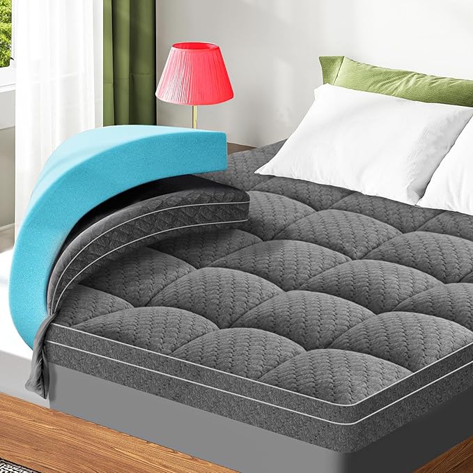 Memory Foam Cooling Mattress Topper - Full - 21 in Deep Pocket